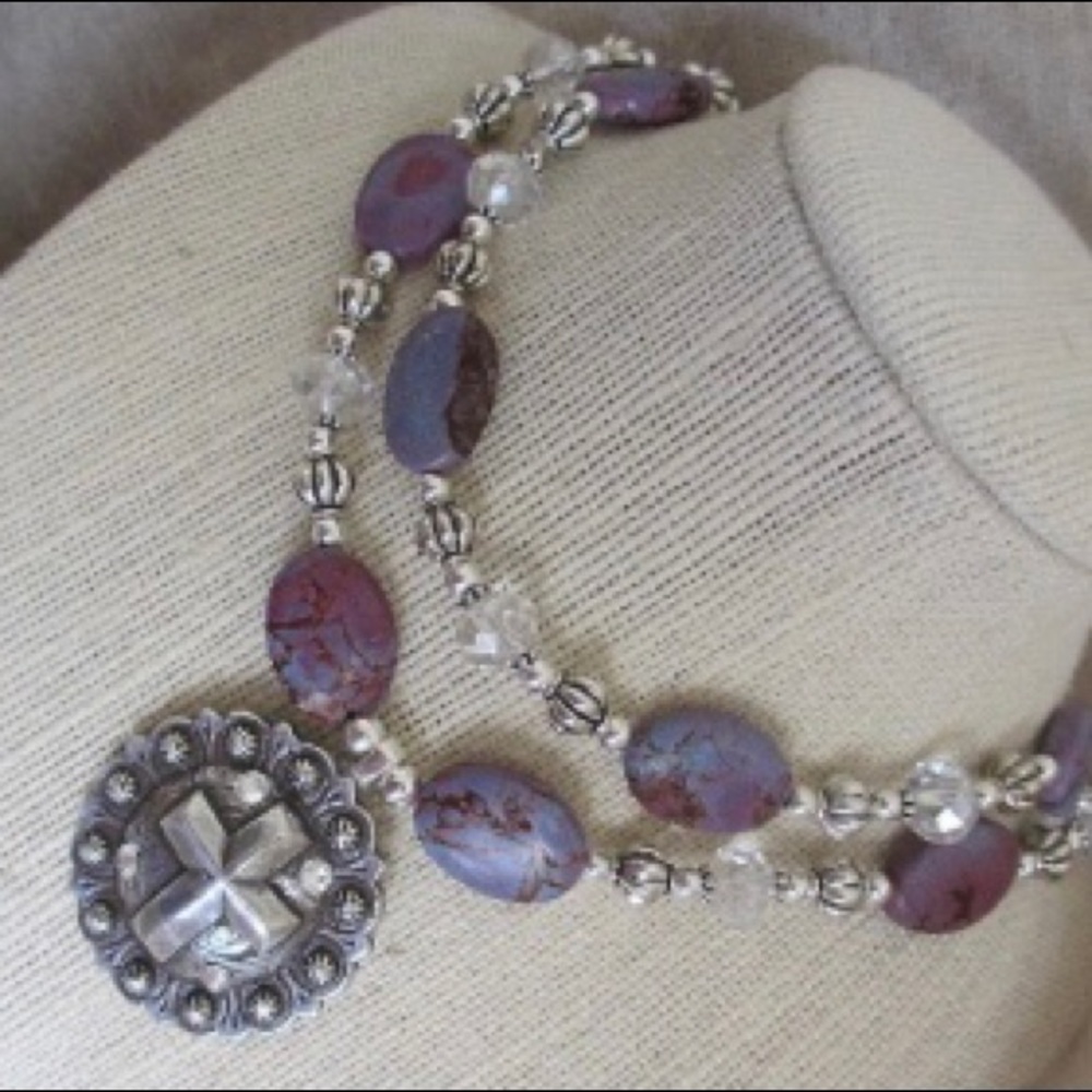 Purple & Passionate Double Strand Artisan Necklace